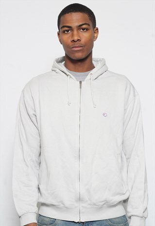 VINTAGE CHAMPION FULL ZIP HOODIE BEIGE
