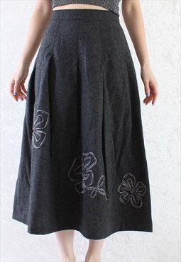 Vintage Skirt Dark Grey XS B605