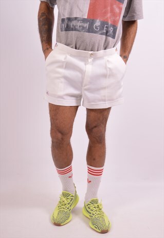 ELLESSE MENS VINTAGE SHORTS W36 WHITE 90S