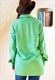 LONG GREEN CROCHET VINTAGE SHIRT