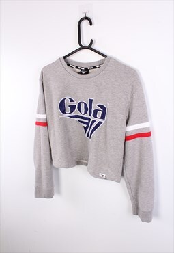 Vintage 90s Embroidered Gola Cropped Sweatshirt / Sweater.