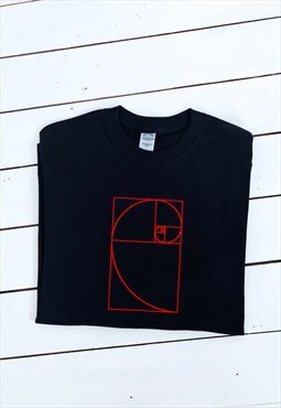 Perfect ratio graphic red print black T-shirt