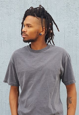 90S MINIMALIST SKATER SPORTSWEAR GREY SHORT SLEEVE TEE
