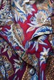 70S VINTAGE LONG SLEEVE FLORAL SHIRT DRESS W/ BELT & POCKETS