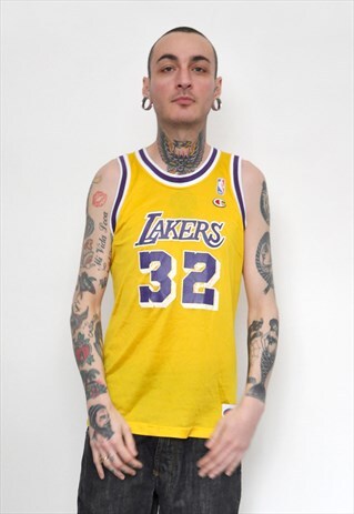 RARE 90S MAGIC JOHNSON 32 LAKERS BASKETBALL FESTIVAL JERSEY