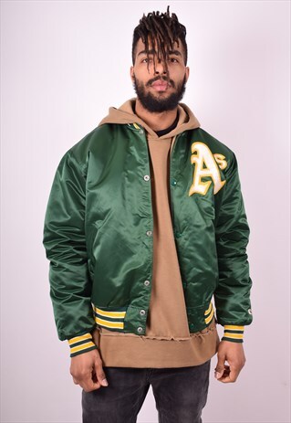 STARTER MENS VINTAGE BOMBER JACKET XL GREEN 90S