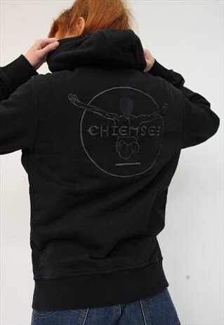 VINTAGE CHIEMSEE BLACK EMBROIDERY SWEATSHIRT
