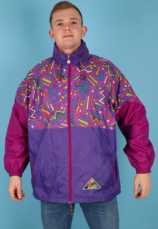 VINTAGE WINDBREAKER JACKET IN MULTICOLOUR NJ499B