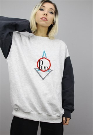 VINTAGE 80S/90S OVERSIZED PUMA SWEATER SWEATSHIRT