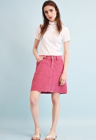 90'S RETRO CORDUROY REGULAR WAIST PENCIL MINI SKIRT