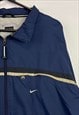 2000S Y2K NAVY NIKE WINDBREAKER JACKET 2XL