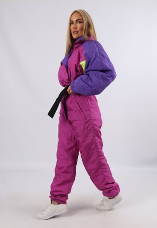 VINTAGE FULL SKI SUIT SPORTS TALL UK 12 M (JXJ)