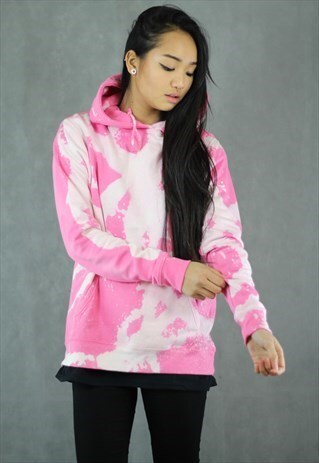 SALE - ACID SPLASH PINK HOODIE