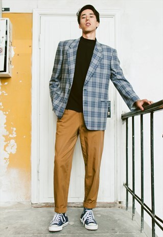 VINTAGE YSL CHECK PRINT BLAZER