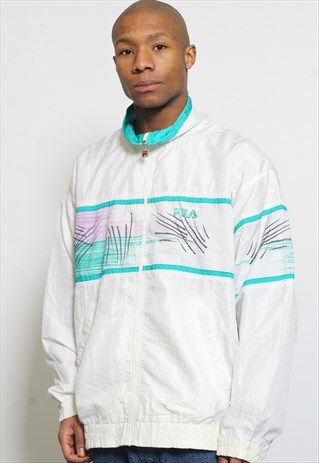 VINTAGE FILA WHITE TRACK JACKET