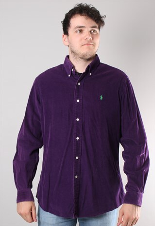 VINTAGE POLO RALPH LAUREN CORDUROY SHIRT LARGE
