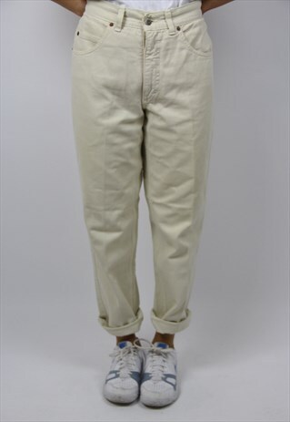 VINTAGE CREAM HIGH WAIST JEANS