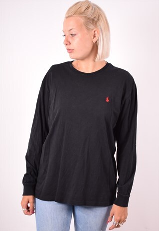 POLO RALPH LAUREN WOMENS VINTAGE TOP LONG SLEEVE MEDIUM