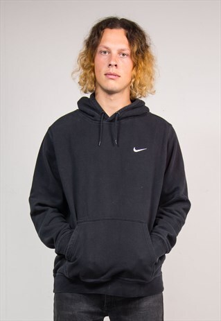 VINTAGE NIKE BLACK SPORTS HOODIE SWEATSHIRT