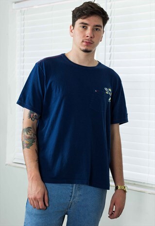 VINTAGE TOMMY HILFIGER SHIRT LOGO 90S L 7.1