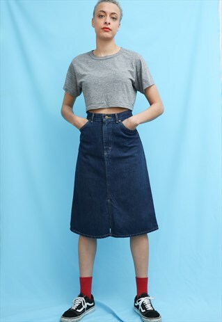 70S VINTAGE LEE DENIM HIGH WAIST SKIRT