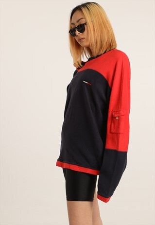 VINTAGE TOMMY HILFIGER EMBROIDERED LOGO SWEATSHIRT