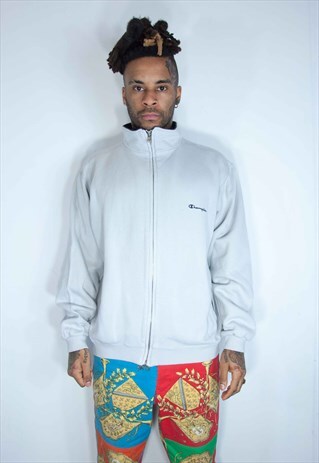 CHAMPION ZIP EMBROIDED SWEATSHIRT