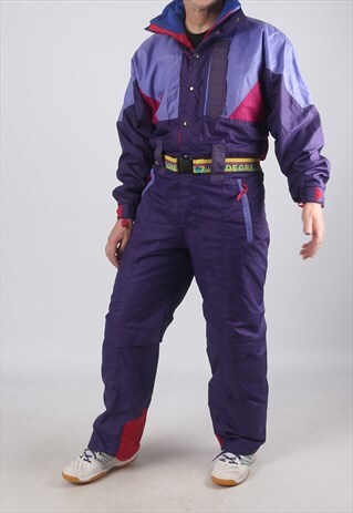 VINTAGE DEGRE 7 FULL SKI SUIT SNOW M 40" (A9DU)