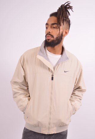 NIKE MENS VINTAGE JACKET MEDIUM BEIGE 90S