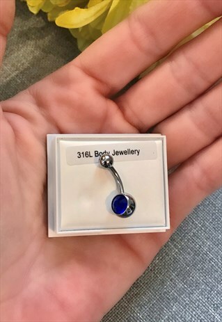 BLUE NAVEL BAR / BODY JEWELLERY