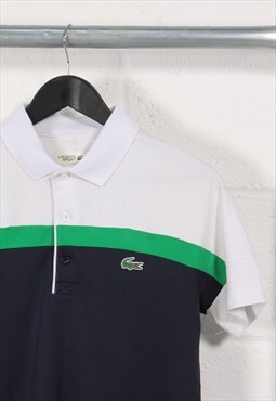 Vintage Lacoste Polo Shirt in White Short Sleeve Top XS