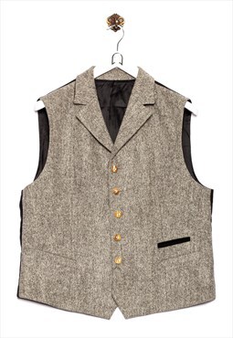 Vintage Second Hand  Waistcoat Suit Look Grey/Black