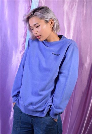 VINTAGE REEBOK BLUE EMBROIDERED SWEATSHIRT