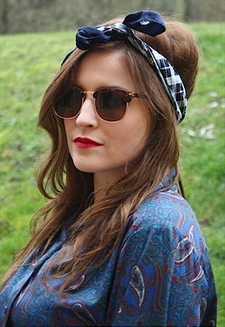 VINTAGE 70S ITALIAN HEAD SCARF - ONE SIZE