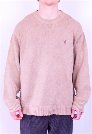 VINTAGE TOMMY HILFIGER JUMPER KNIT BEIGE XL