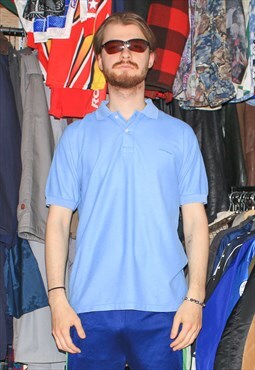 Vintage 90s classic polo shirt in blue