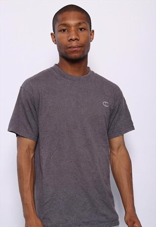 VINTAGE CHAMPION CHEST LOGO T-SHIRT GREY