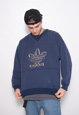 Vintage Adidas 80s Trefoil big logo sweatshirt pullover