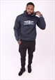 VINTAGE UMBRO SPELLOUT NAVY PULLOVER HOODIE 
