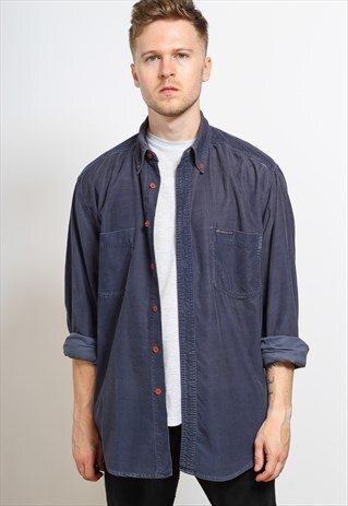 VINTAGE CORDUROY SHIRT BLUE