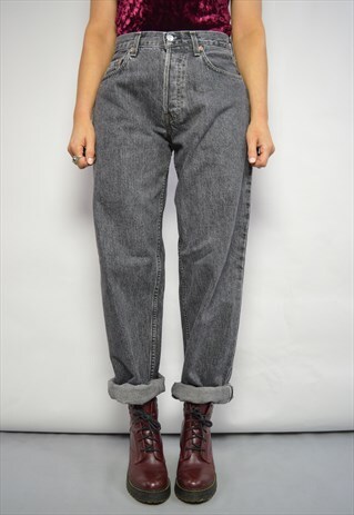 90S LEVI'S 528 DEADSTOCK GREY STONE WASH HIGH WAIST JEANS