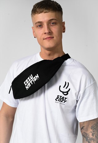BLACK LOGO BUMBAG