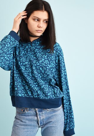 80'S RETRO BERRY PRINT MOMS BLOUSE TOP