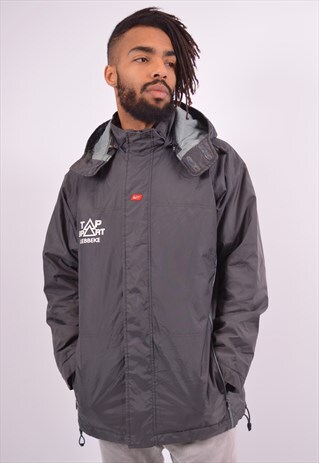 NIKE MENS VINTAGE WINDBREAKER JACKET MEDIUM GREY 90S