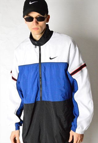 VINTAGE 90S COLOUR BLOCK SHELL 1/2 ZIPPER NIKE JACKET