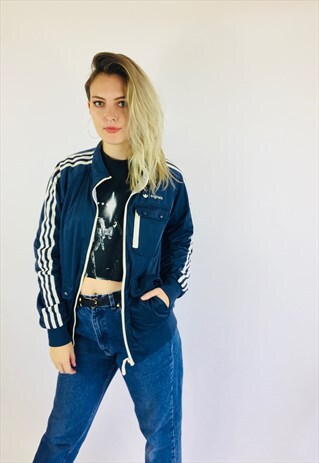 VINTAGE ADIDAS ORIGINALS THREE STRIPE REVERSIBLE JACKET