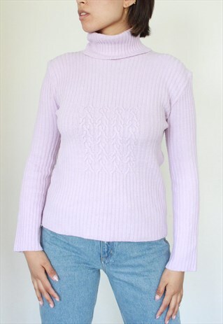 Y2K LILAC PURPLER KNIT JUMPER