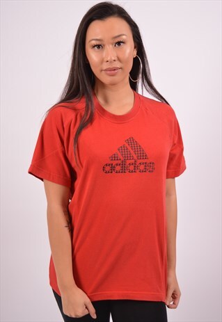 VINTAGE ADIDAS T-SHIRT TOP RED