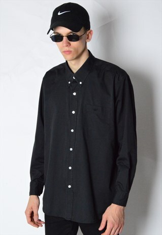 VINTAGE 90S BLACK MINIMALIST EMPORIO ARMANI SHIRT