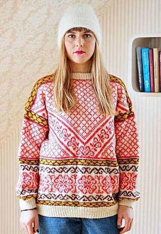 BRIGHT VINTAGE WOOL JUMPER